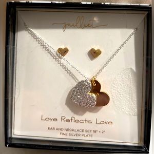 “Love Reflects Love” 🌺HOST PICK🌺earring and necklace set- fine silver plated